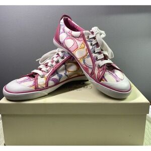 COACH Barrett Poppy Womens Multicolor Sneakers Flats‎ W/box Sz. 8.5B